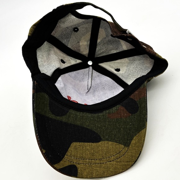 Halo Camo Mens One Size Baseball Hat Strapback Orange Text Hunters Truckers - Picture 6 of 8